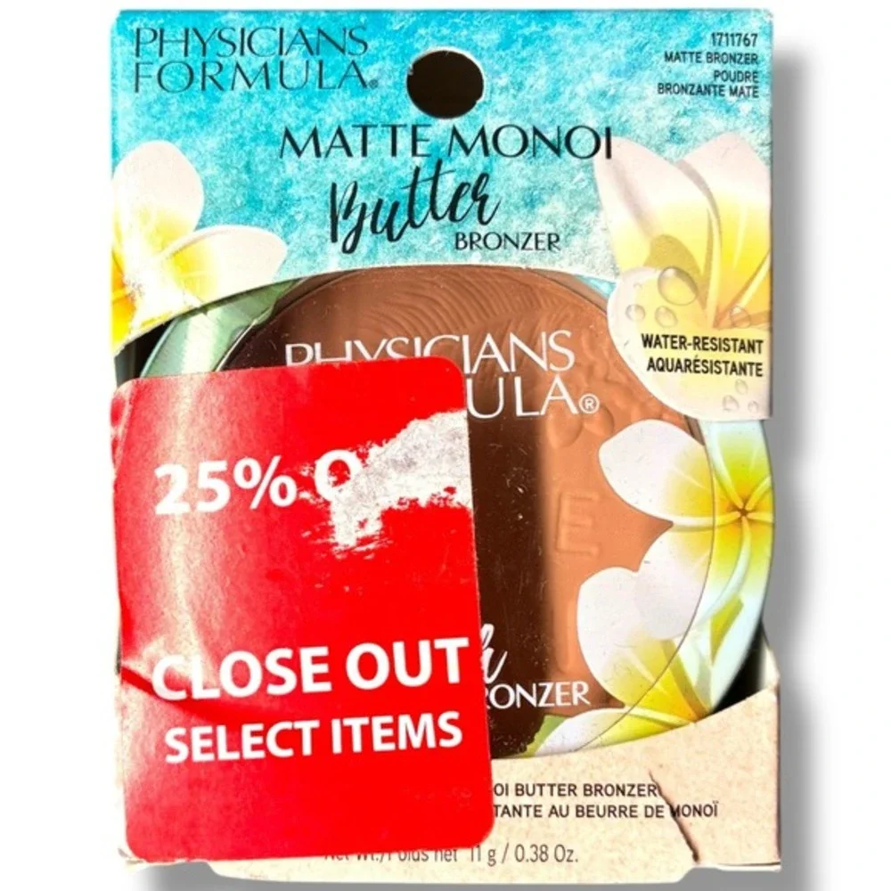 Physicians Formula Matte Monoi‎ Butter Bronzer Water Resistant Full Size 0.38 Oz